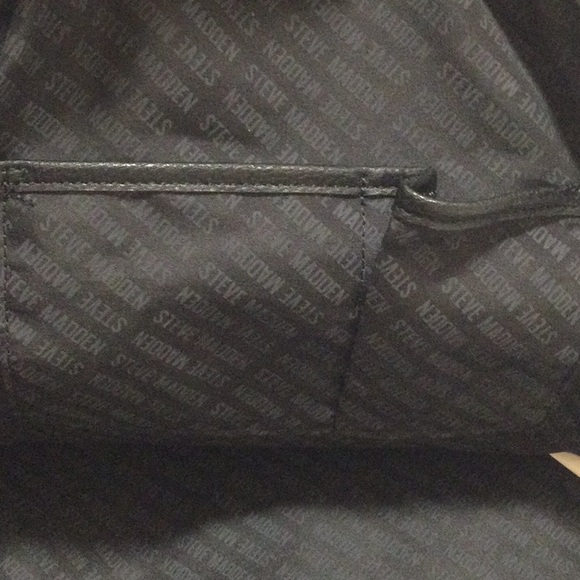 EUC Black and Silver Steve Madden Monogram Backpack - Picture 9 of 15